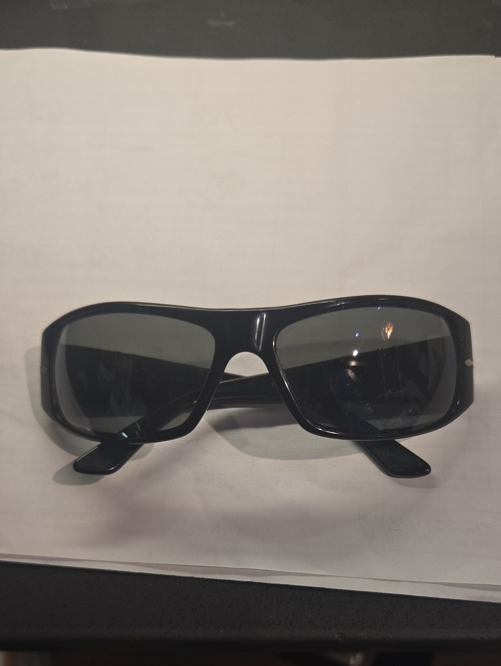 Persol Men's Black Sunglasses with Dark Lenses